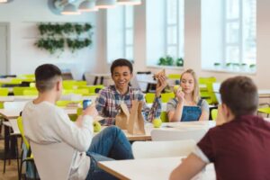 kids having break in classroom