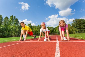 kids ready to start a race