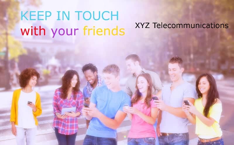 advertisement for a phone company