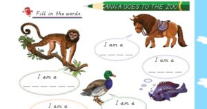 ESL worksheets for children fill in the words story two