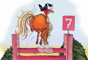 Pony jumping from short story for beginners on counting