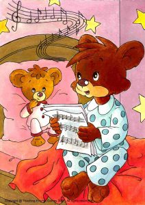 A bear in pyjamas from my esl short stories for beginners