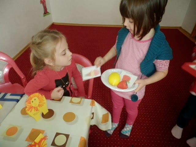 preschool story activities children role-play with fruits